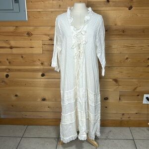 Magnolia Pearl vintage textile cotton granny nightgown cottagecore dress XL
